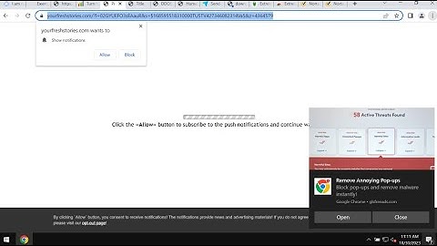 Yourfreshstories.com web push notifications - how to remove?