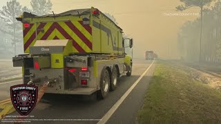 Brantley County Highway 82 fire now more than 22,000 acres, just 6% contained
