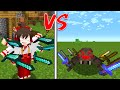 【マイクラ】６刀流の霊夢 VS８刀流のクモ【ゆっくり実況】