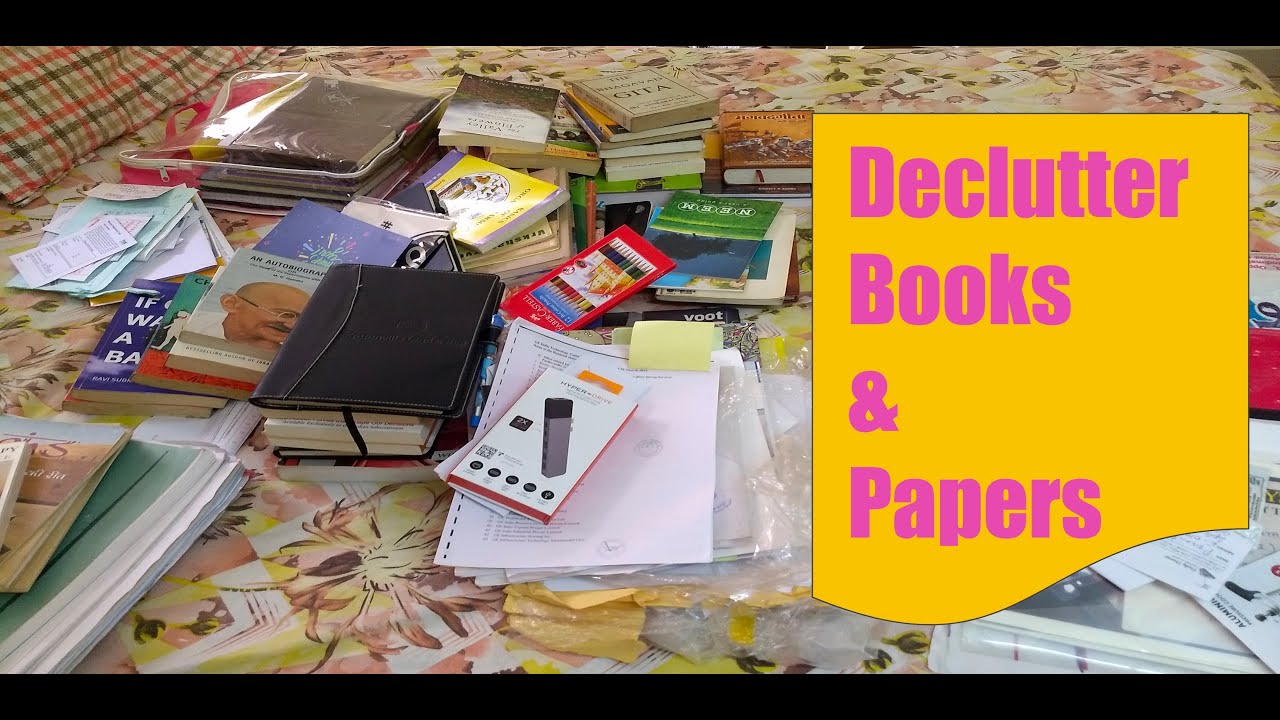 How to declutter books & papers? | Konmari method to declutter books section
