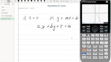 HP Prime Onenote Equation of a Line