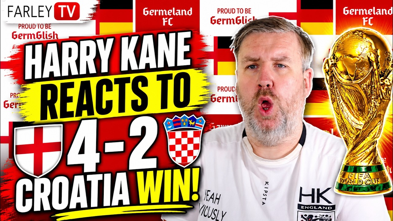 Exclusive! Harry Kane reacts to England beating Croatia 4-2