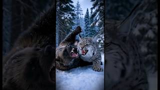 Too Angry to Die? Wolverine vs. Eurasian Lynx in the Siberian Tundra! #shorts #animals #wildlife