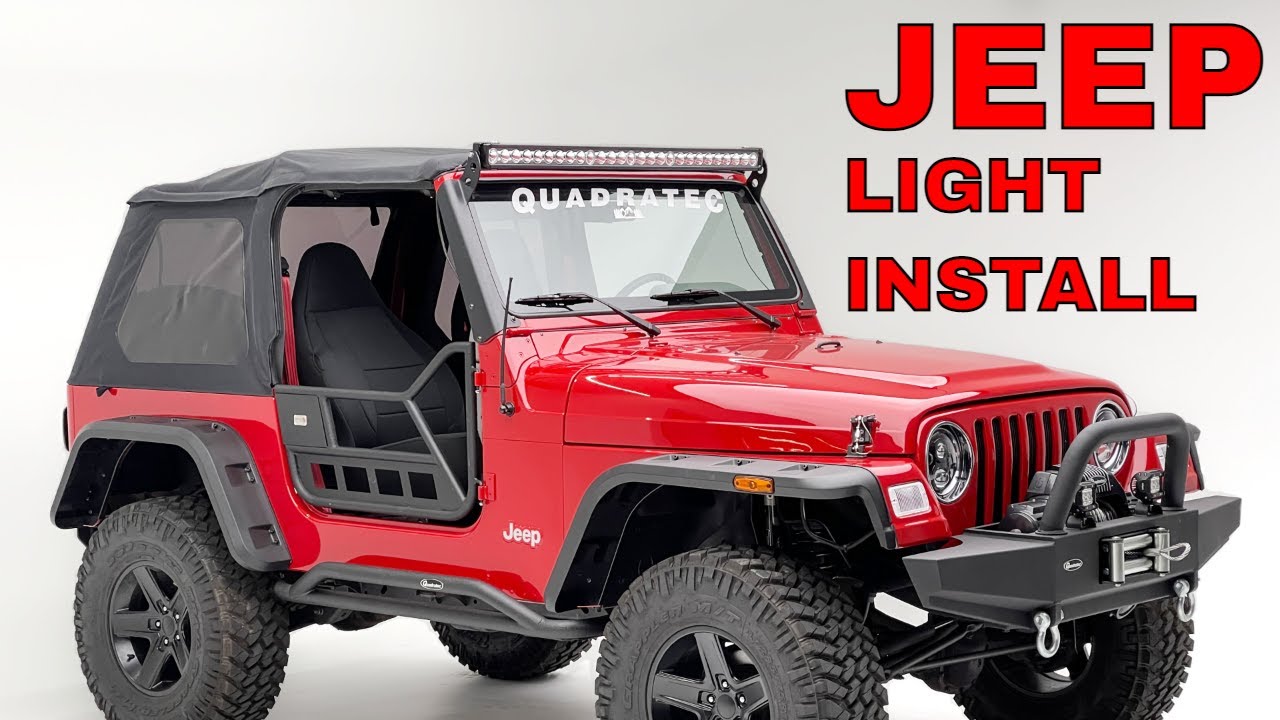 UPGRADING THE 2000 JEEP TJ WITH A NEW LIGHT BAR - YouTube