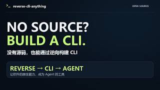 No Source Code Build CLIs for AI Agents | reverse-cli-anything