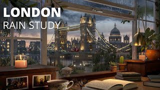London Evening Ambience with Gentle Rain / For Studying and Relaxing