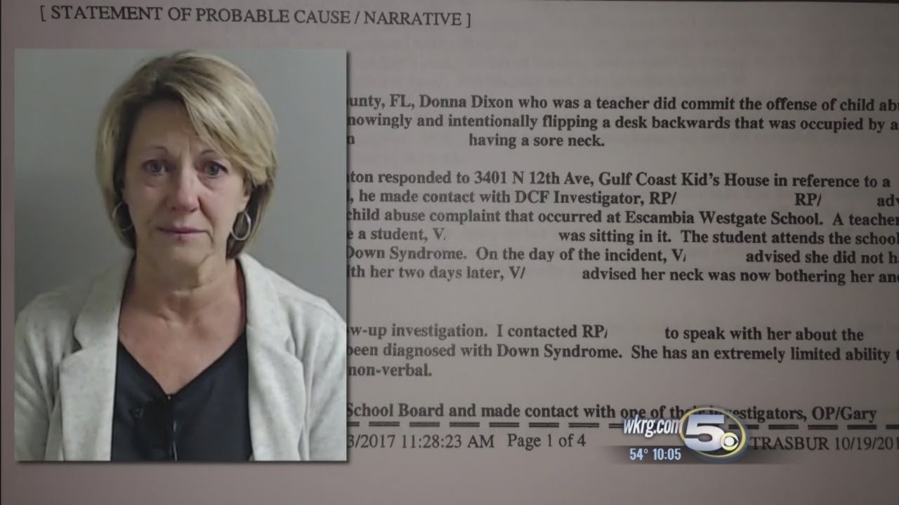 Pensacola Teacher Accused of Flipping Special Needs Student Out of Desk