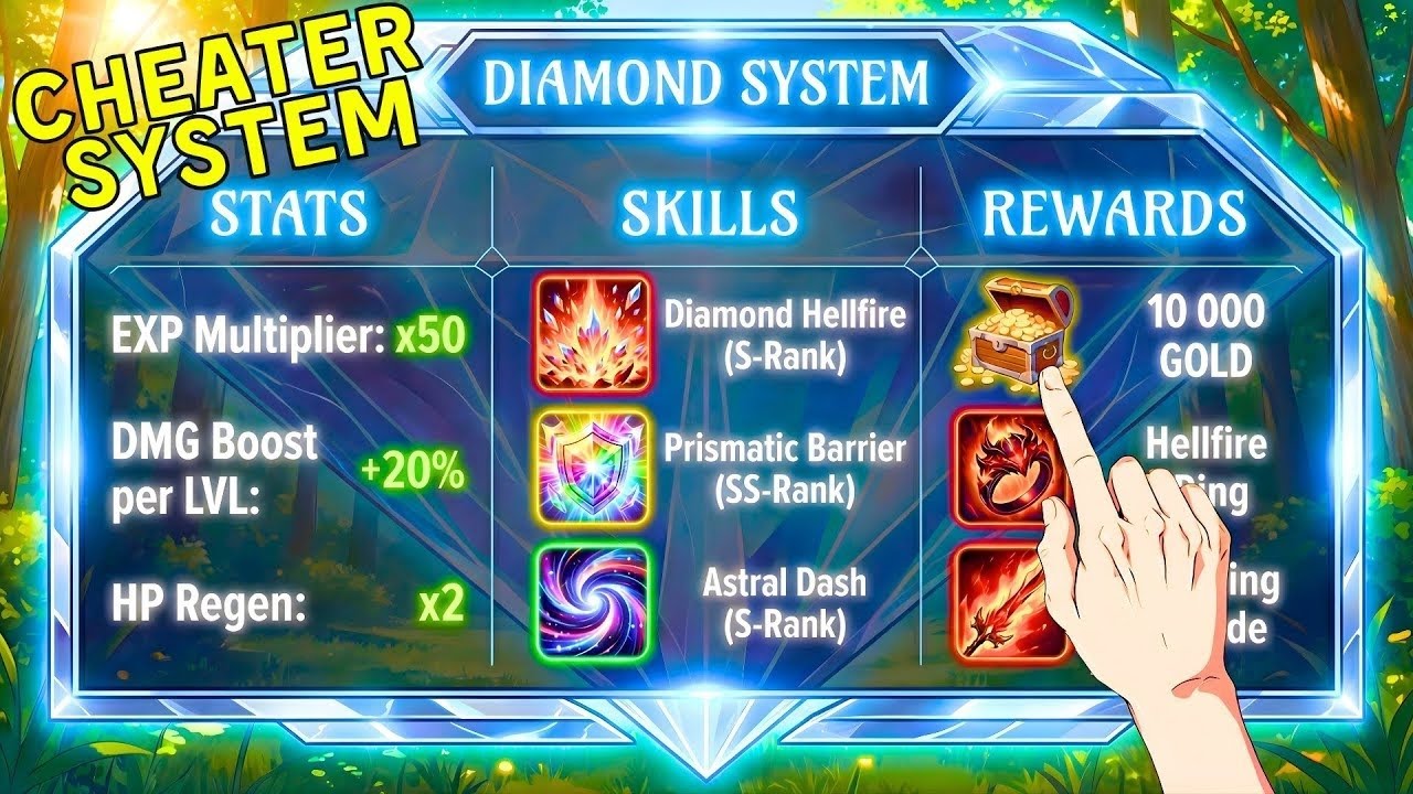 He’s the Only One with the OP Diamond System Boosting Levels, Stats & Rewards! | Manhwa Recap