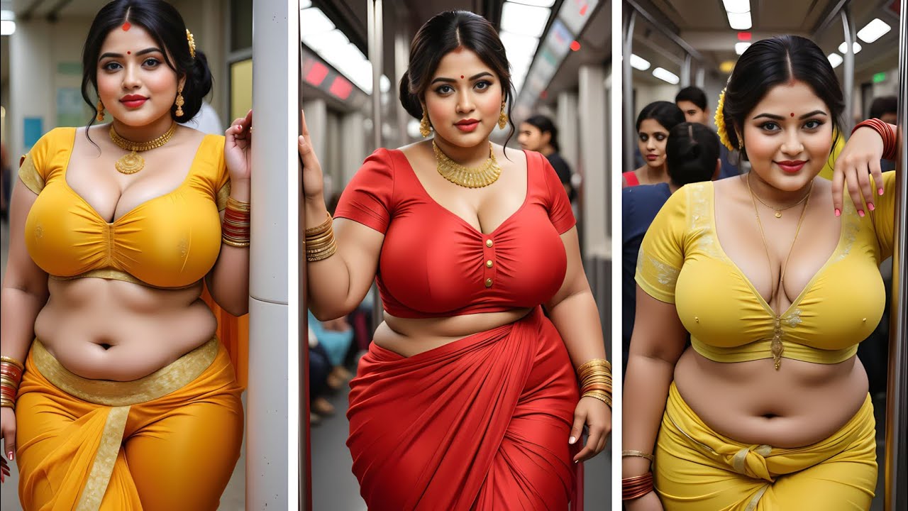 Saree Lookbook on Metro Ride | Graceful Commute Aesthetic | Desi Vibes AI