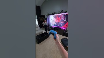 PS5 Gaming in my living room on a 100" QLED 🔥 #gamingsetup #gamingvideos PS5 #gamergirl