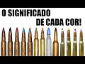 O que significam as cores na ponta da munição?