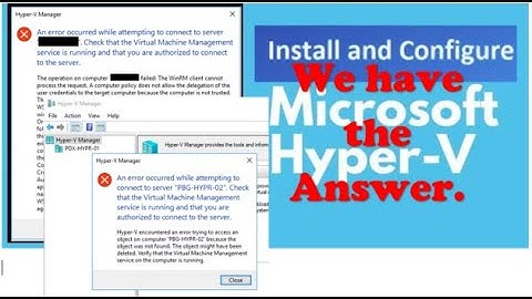 Configuring Hyper-V Server Manager on a workgroup Client. Part  3 #hyperv #virtualmachines