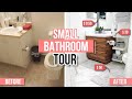 Small Bathroom Makeover Renter Friendly TOUR and TOTAL COST!