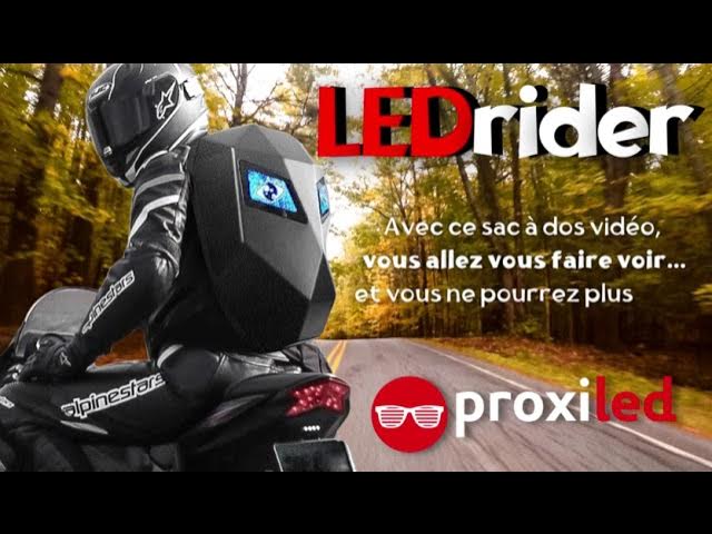 Sac à dos pour moto lumineux