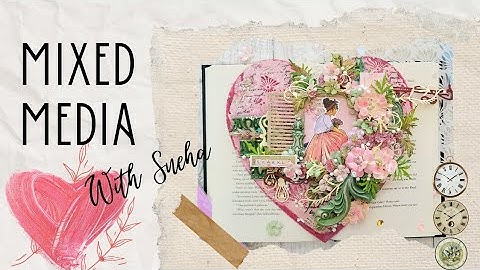 Mixed media heart | Easy tutorial |