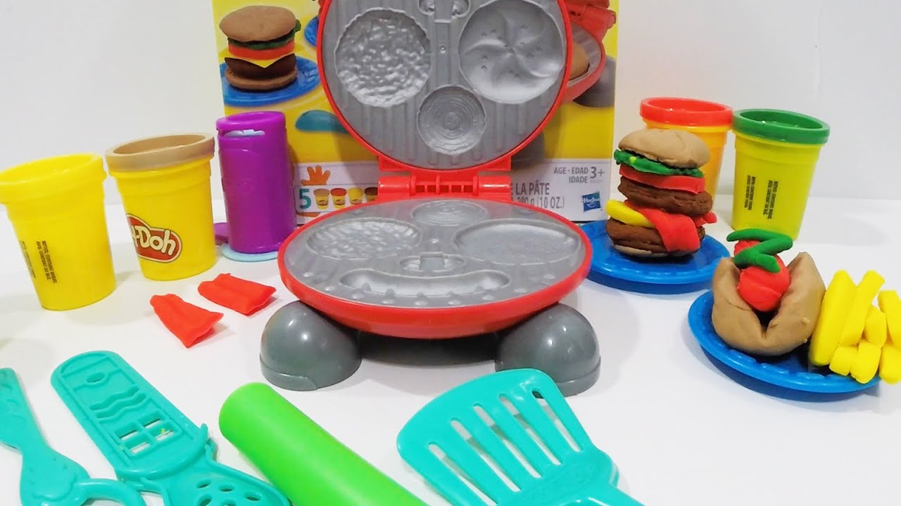 DESAFIO DE COMIDA PLAY-DOH COM 3 CORES DE SLIME