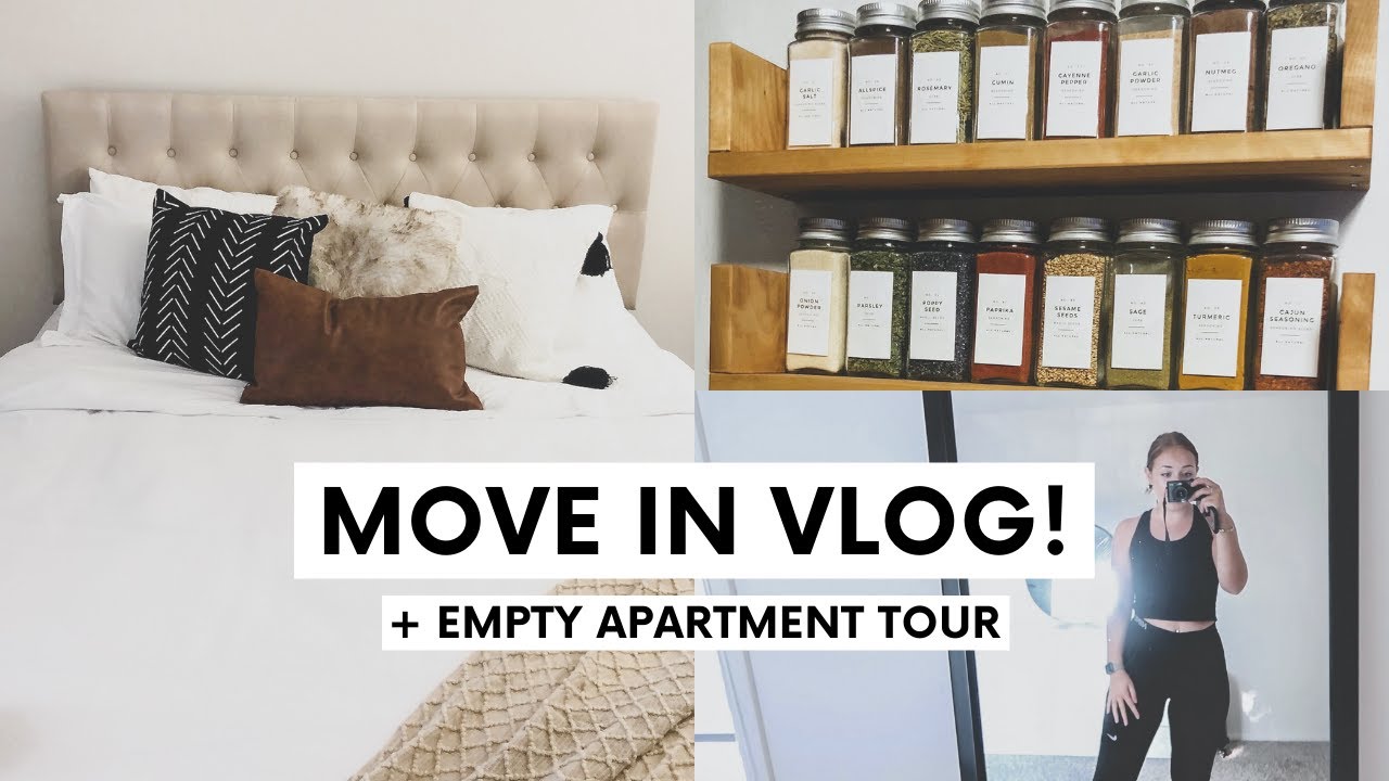 MOVE IN VLOG: FIRST APARTMENT | move with me, empty apartment tour ...