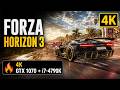 Forza Horizon 3 4K DSR 🔥 | GTX 1070 + i7-4790K Benchmark