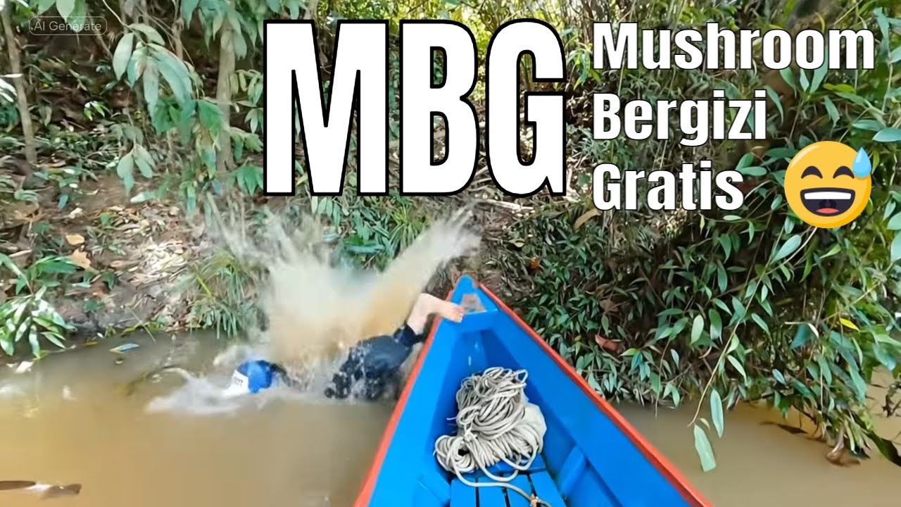 Musim Hujan Bikin Sungai Naik | Perburuan Jamur Liar (MBG) Bareng Mamah Fayz