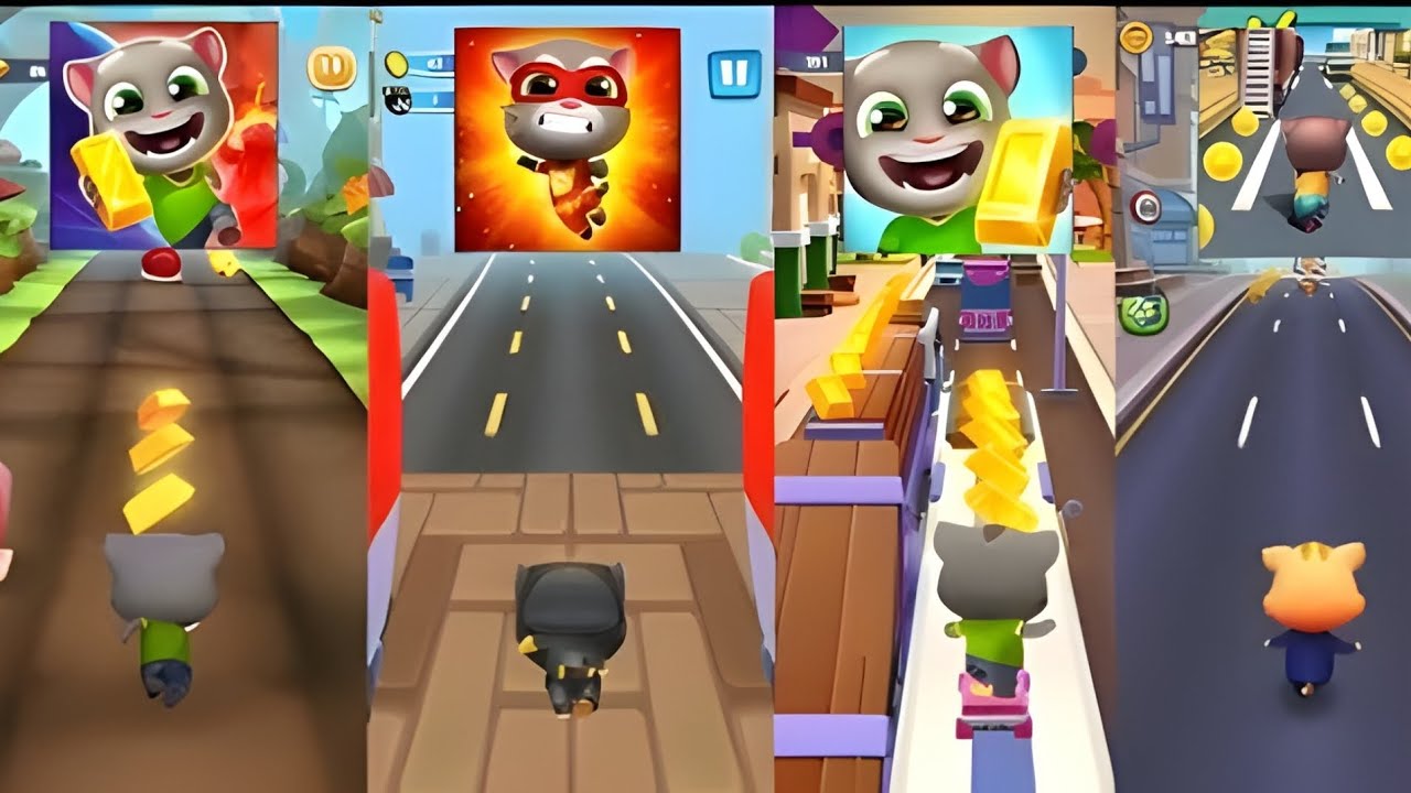 Talking Tom Time Rush Vs Talking Tom Hero Dash Vs Talking Tom Gold Run Vs Cat Runner || Android ||