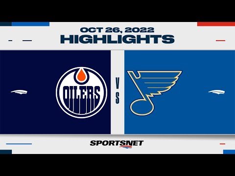 NHL Highlights | Oilers vs. Blues - October 26, 2022