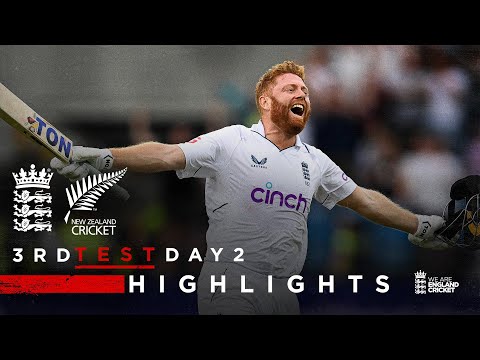 Bairstow Blasts Another Ton! |Highlights |England v New Zealand - Day 2 |3rd LV= Insurance Test 2022