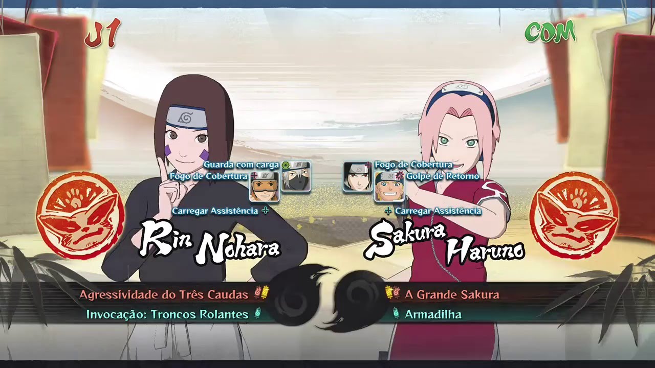 Naruto Storm 4 Dublado PT-BR Naruto, Sasuke e Sakura (Clássico) vs