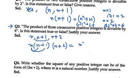 Ex 1.2 Q2,3 NCERT Exemplar Class 10||“The product of two consecutive positive integers is divi