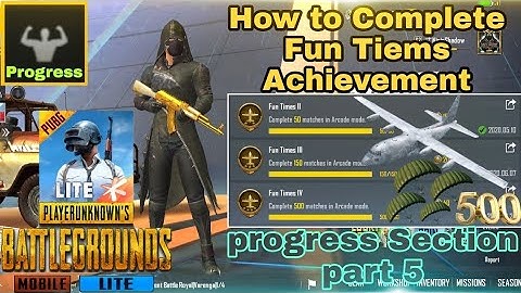 How to Complete Full Tiems Achievement in pubg mobile lite