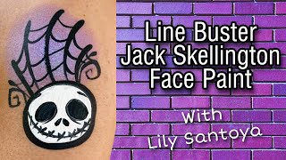 Halloween Jack Face Painting Tutorial #halloweenmakeup #halloween #nightmarebeforechristmas #pumpkin