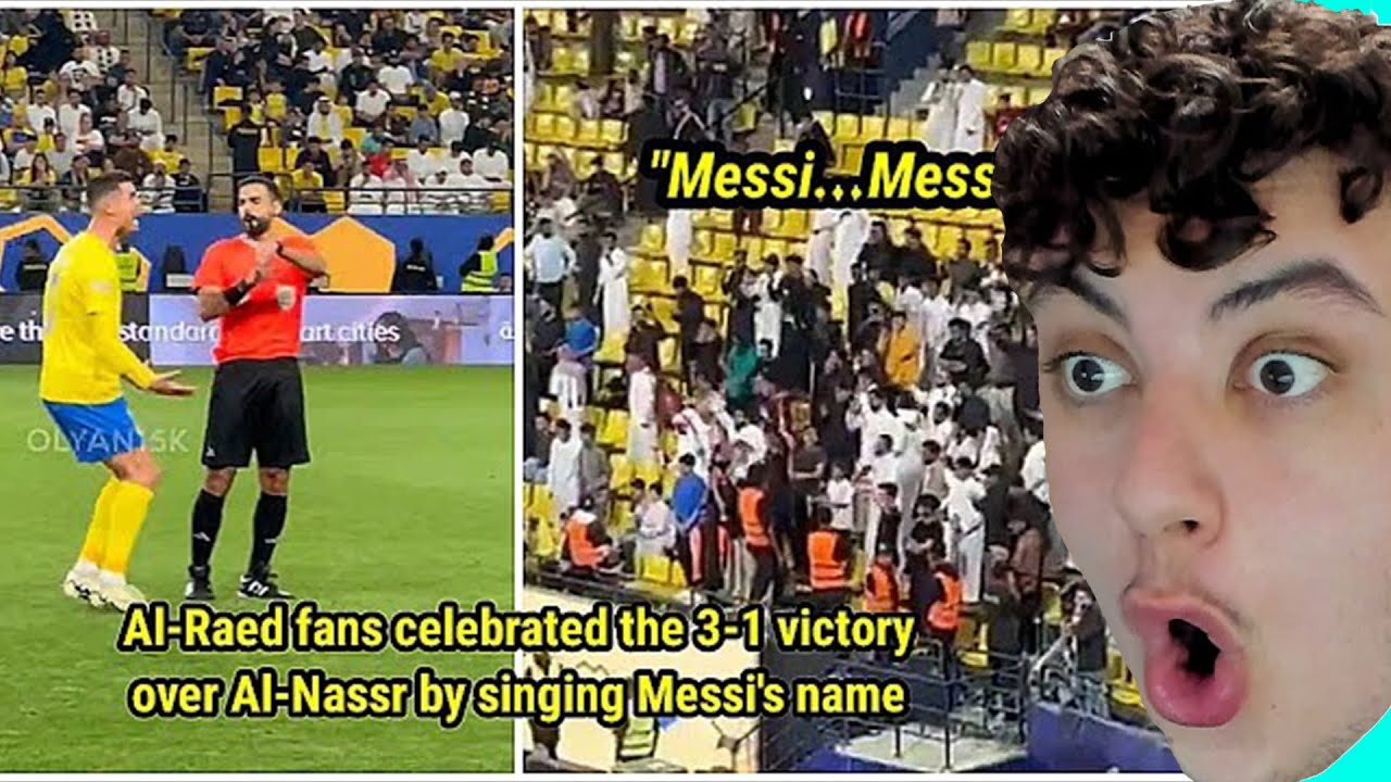 Reacting To Al-Raed fans celebrated the 3-1 victory over Al-Nassr by ...
