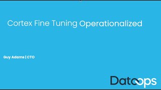 Operationalizing Snowflake: Cortex Fine Tuning