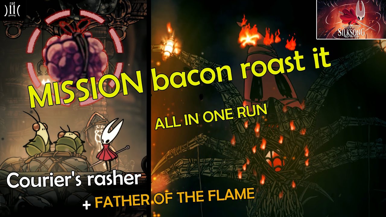Courers Rasher silksong couriers rasher and father of the flame in one run - YouTube