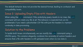 Celebrity Resolving Snowflake COPY Command Challenges: Custom Headers and Empty File Uploads Profile
