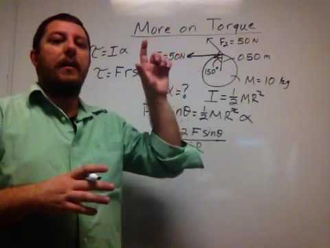 Torque and Moment of Inertia Example