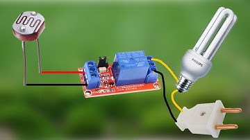 LDR & Mudole Relay - Lights on and off automatically || Tự Động Bật Tắt Đèn Theo Sáng Tối  | Crystal