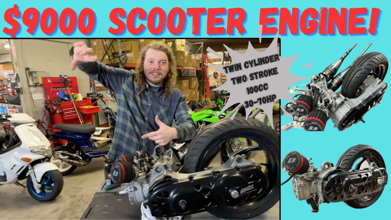 100cc twin cylinder scooter engine for sale! - YouTube