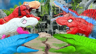 Dinosaurus Jurassic World Dominion : T-rex,Triceratops,Siren Head,Crocodile,Iguana dan Ikan Emas