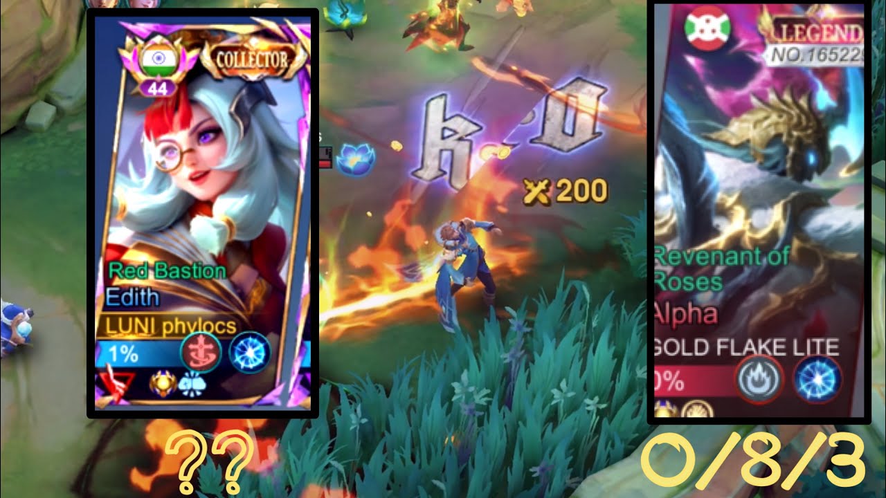 Kidney selling Exp lane fight | Legend Alpha vs Collector Edith | Exp lane | Mythic Glory | Mlbb