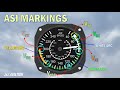 What are the different markings on an airspeed indictor  vs0 vs1 vfe vyse vno vne