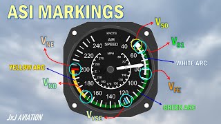 What are the different markings on an Airspeed Indictor? | Vs0; Vs1; Vfe; Vyse; Vno; Vne