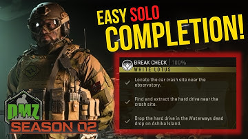 EASY Solo Break Check Mission Completion for White Lotus | Call of Duty Warzone 2.0 DMZ Season 2