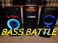 Basement bass battle  sony xv800  lg xl7  jbl partybox 310  all plugged in sound comparison