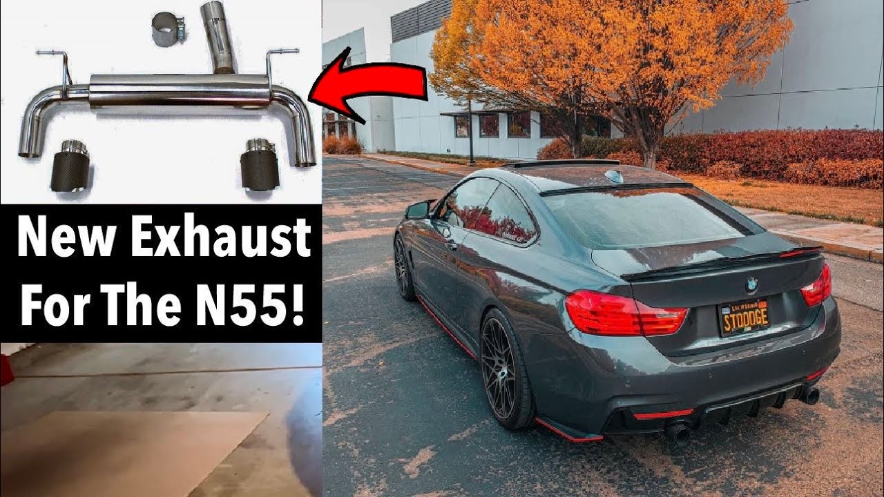 Rev 9 Sport Muffler N55 435i Exhaust Install F32 Catless Downpipe MHD