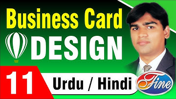 11 - Business Card Design in CorelDRAW X8 in Urdu / Hindi