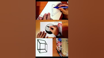 How to Draw 3D Illusions: Impossible Cube,Triangle,Circle Easy in 15 Seconds | #Shorts #MrUsegoodART