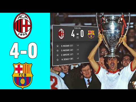 AC Milan 4-0 Barcelona | 1994 UEFA Champions League Final | Highlight & Goals