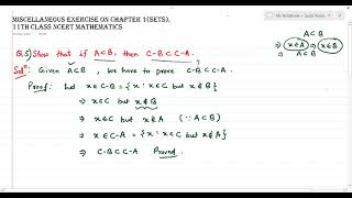Set Theory (NCERT) | Class 11 | Miscellaneous Exercise | Q.5. | Lecture-61