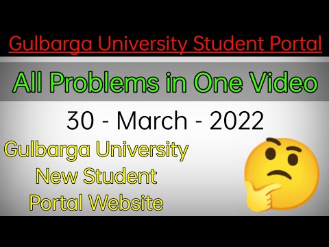 Gulbarga University New Student Portal Website All Problems in One Video @Economics Accounts #gug