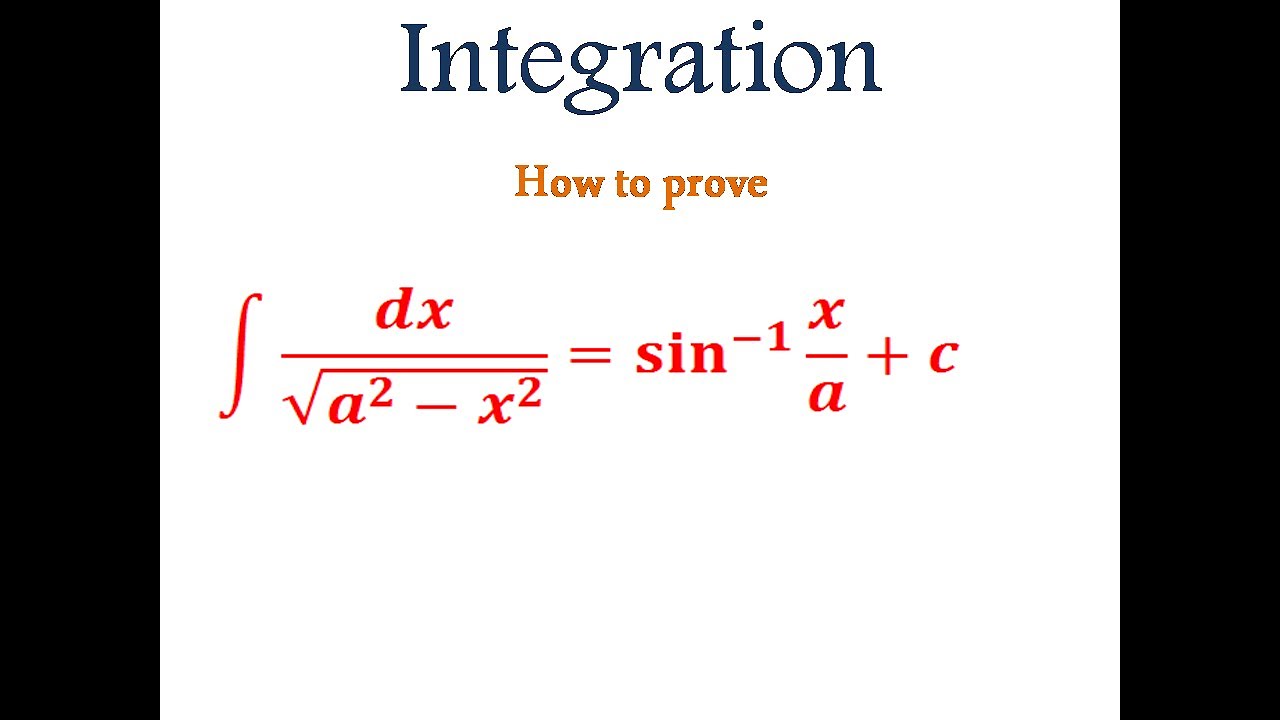 Integration Of 1 sqrt a 2 X 2 standard Integration YouTube integration-of-1-sqrt-a-2-x-2-standard-integration-youtube